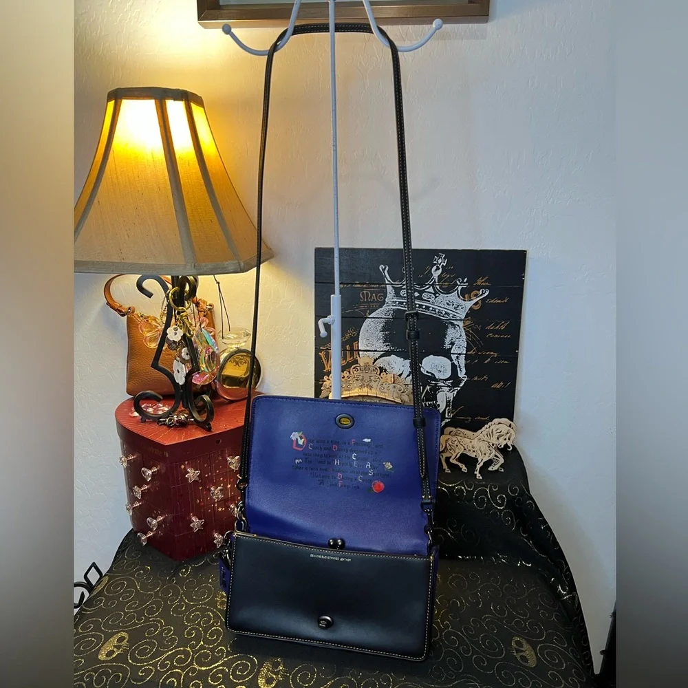 Coach 2018 Disney Dinky 1941 Black Snow White Dark Fairy Tail Crossbody Sldr Bag
